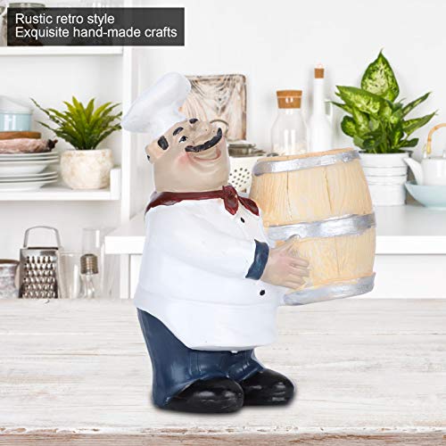 Chef Statue Toothpick Holder - Decorative Resin Kitchen Dispenser
