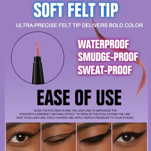 Waterproof Purple Metallic Eyeliner – High Pigment Liquid Pencil