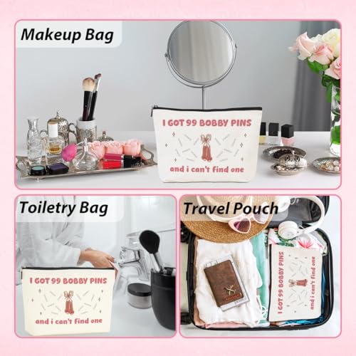 BARREEMO Dancer Makeup Bag - Durable Cotton & Linen Dance Recital Gift