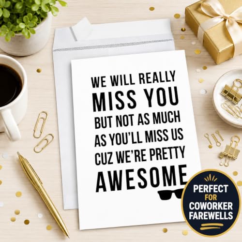 Funny Jumbo Retirement Card with Envelope - 8.5 x 11 Inch