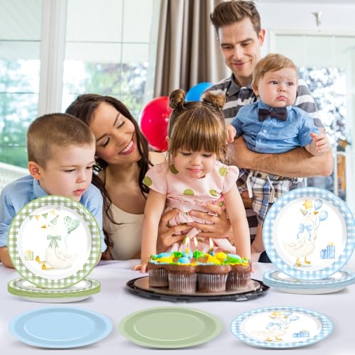 48PCS Silly Goose Party Paper Plates - 7" Birthday Tableware