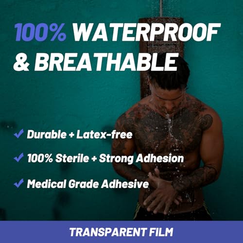 Tattoo Aftercare Bandage 6'' x 26 ft - Waterproof Healing Wrap with Sliding Knife