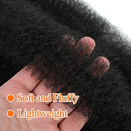 GZVIS 8 Inch Afro Twist Hair 3 Packs - Pre-Fluffed Braiding Hair for Black Women