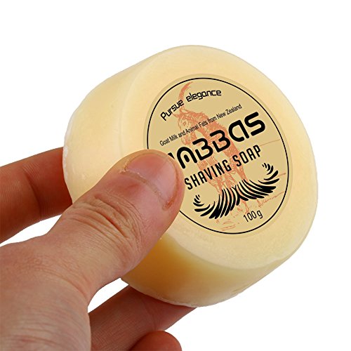 Anbbas Goat Milk Shaving Soap for Men - Traditional Wet Shave, 3.5oz (2 Pack)