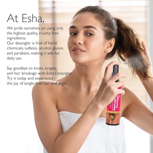 Esha Leave-In Conditioner & Detangler Spray - 8.8 fl oz, Pineapple Scent for Wigs & Weaves