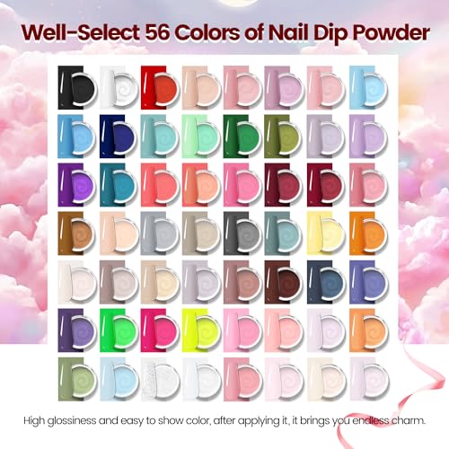 OpenLive Dip Powder Nail Kit - 60 Colors for At-Home Manicures