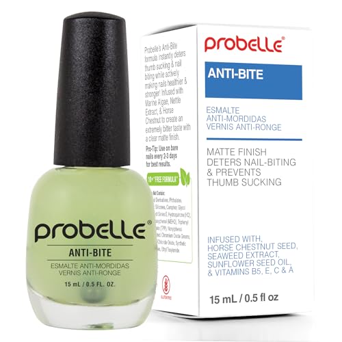 Probelle Anti-Bite Nail Biting Treatment for Kids & Adults, Bitter Polish, 0.5 fl oz