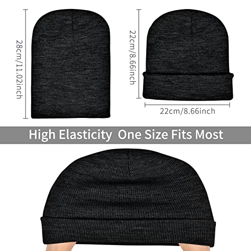 Rosoz Beanie for Men Women Navy Blue - Cuffed Knit Hat Unisex Winter Cap