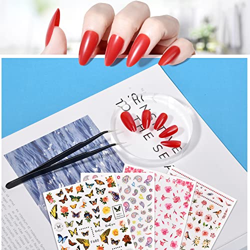 TsMADDTs 720pcs Press On Nails Kit - Almond Shape, 24 Colors
