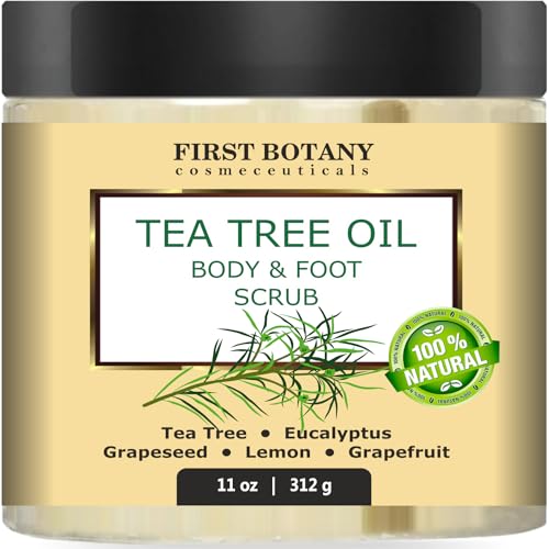 First Botany Tea Tree Oil Salt Body & Foot Scrub for Exfoliation