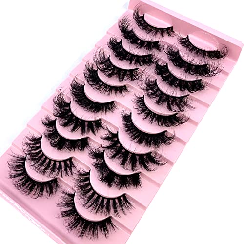 HBZGTLAD MX-3 3D Curl Winged False Eyelashes Natural Fluffy Mink Look