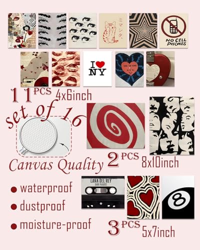 Downtown Girl Room Decor Set of 16 - Y2K Aesthetic Posters