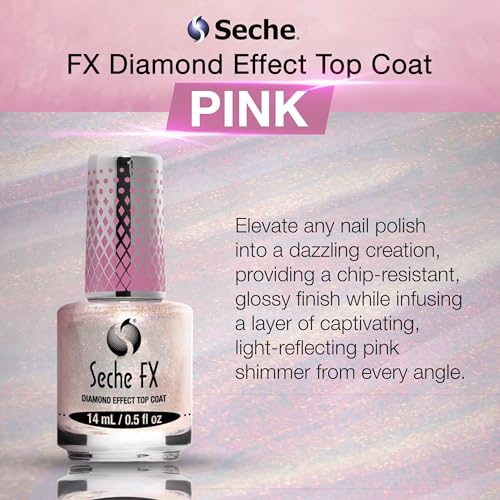 Seche Fx Diamond Effect Top Coat - Pink Transforming Shimmer Nail Polish