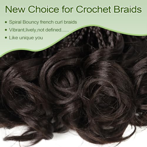 8 Inch Light Auburn French Curl Crochet Braids for Black Women