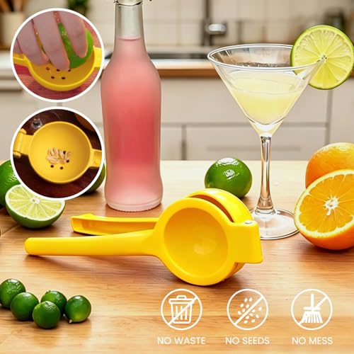 Manual Lemon Squeezer for Maximum Juice Extraction - Yellow