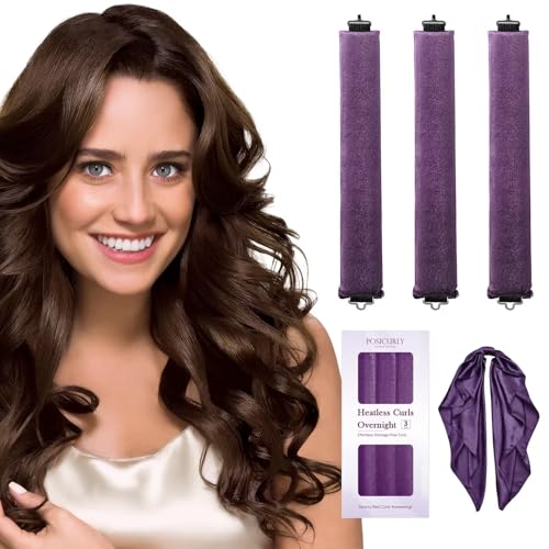 Posicurly Heatless Hair Curler Set - Overnight Satin Curling Rods