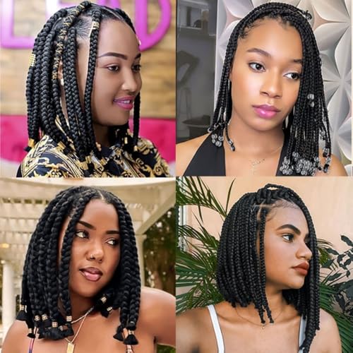 WUDAS Pre Stretched Yaki Braiding Hair 10 Inch Natural Black Pack of 7