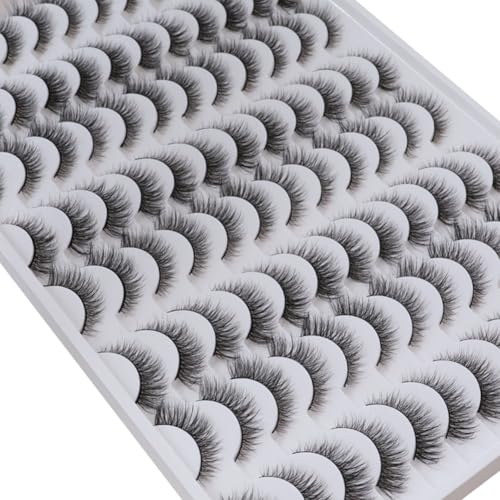 Azenlo 3D Fluffy Cat Eye Lashes - 48 Pairs Faux Mink, 14mm, ZSR-019