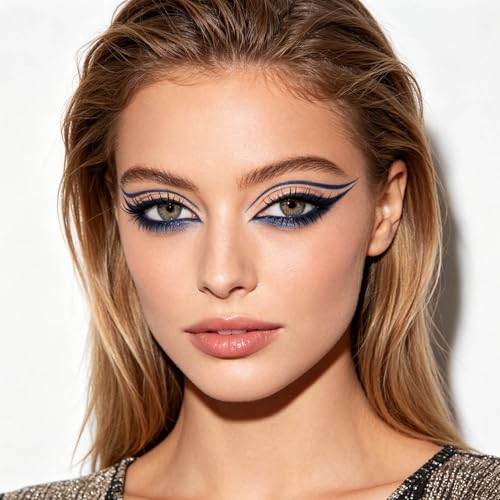 Mefyhtune Blue Waterproof Retractable Eyeliner Pencil 08# - Hypoallergenic & Smudge-Proof