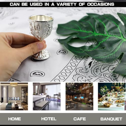 DOERDO Vintage Mini Chalice Goblet for Wine & Beverages - 1.6x2.8 Inch