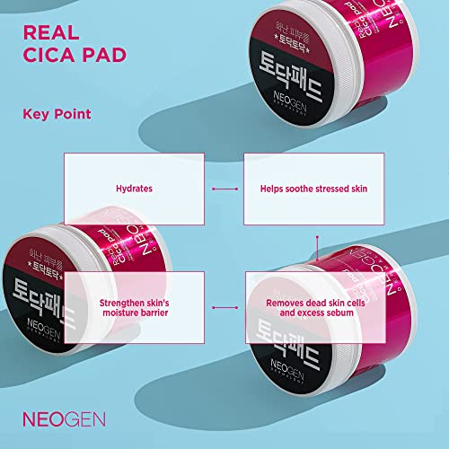 NEOGENLAB Real Cica Pad - Soothing & Exfoliating Micellar Skin Pads