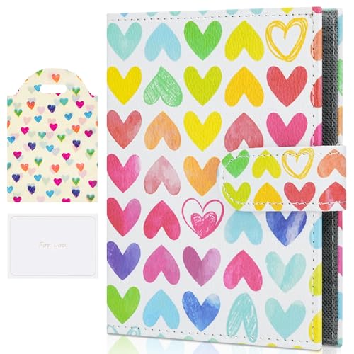Vienrose PU Leather Photo Album - 4x6 Holds 52 Photos with Heart Design