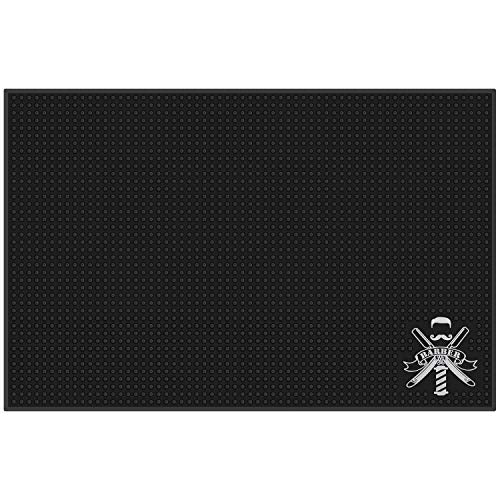 Segbeauty 17.5x11.8 Inch Black Anti-Slip Rubber Barber Mat for Stations & Countertops