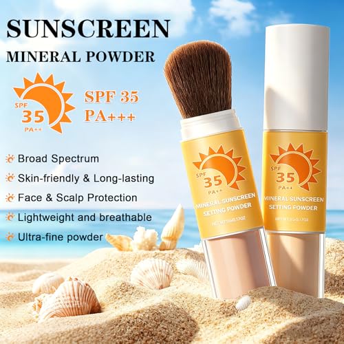 Mineral Sunscreen Setting Powder for Face & Scalp - SPF 35