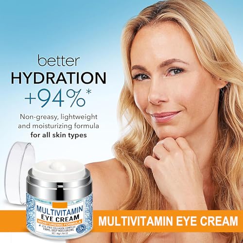 Collagen Complex Eye Cream - Hydrating Anti-Aging Treatment for Dark Circles & Puffiness, 1.764oz