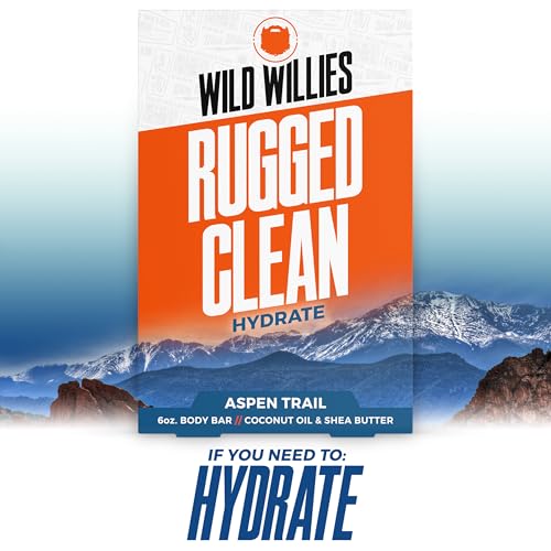 Wild Willies Natural Moisturizing Bar Soap for Men - Shea Butter & Coconut Oil