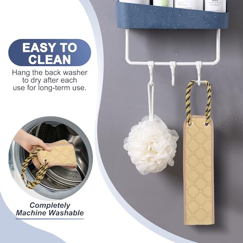 Eaxun 38.5 Inch Exfoliating Back Scrubber with Dual Handles