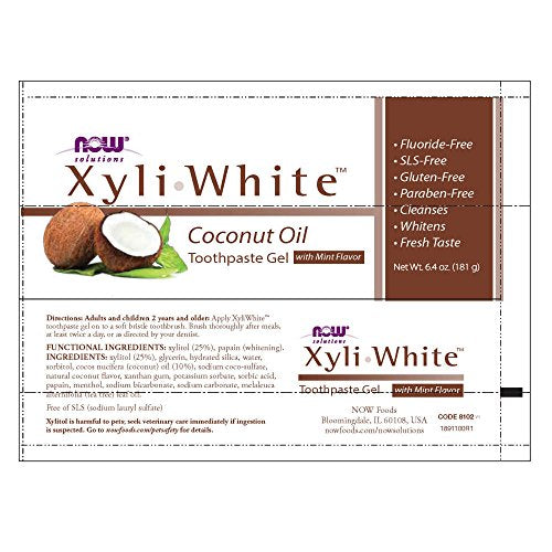 Xyliwhite Fluoride-Free Toothpaste Gel with Coconut Oil, 6.4 oz