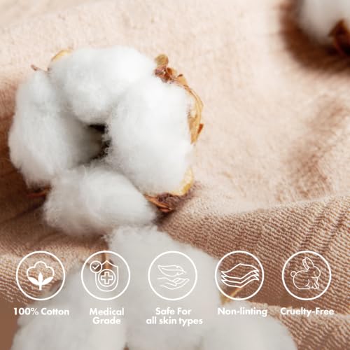 4x4 Inch Gauze Pads 200 Count - 12-Ply Cotton Wipes for Facial & Exfoliation