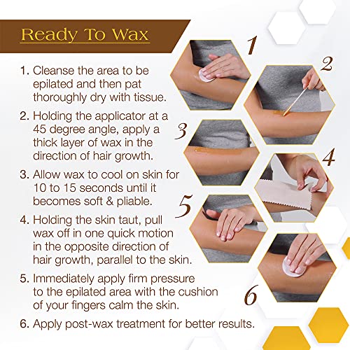 GiGi Microwave Tweezeless Wax - Honey-Infused Facial Hair Remover, 1 oz