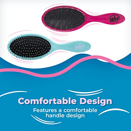 Wet Brush Original Detangler Hair Bundle - Aqua and Pink