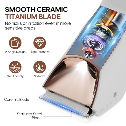 TEENOVA 3-in-1 Body Hair Trimmer for Men & Women - No Nick Groomer with LED Display, Waterproof Design