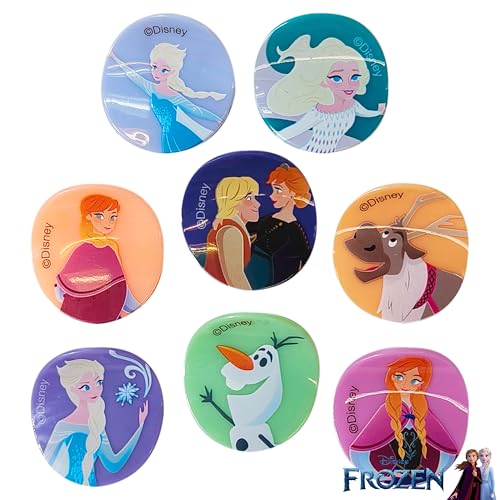 LUV HER Frozen Girl Butterfly Hair Clips Pack of 8 - Colorful Kids Hair Accessories for Ages 3+