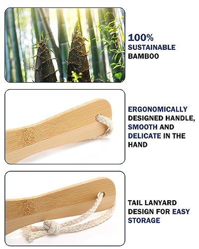 BEZOX Bamboo Foot File Callus Remover - Double-Sided for Smooth Feet
