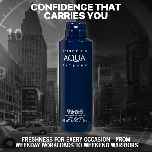 Aqua Extreme Deodorizing Body Spray for Men 6.0 oz by Perry Ellis