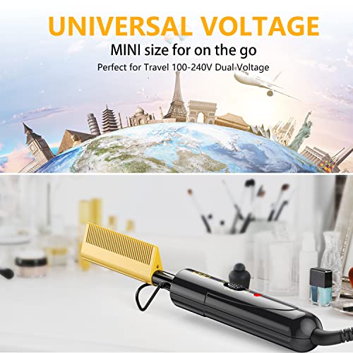 DAN Technology Portable Hot Comb with Dual Voltage & Fast Heating