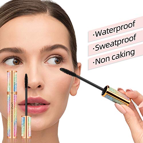 Earthsport 4D Silk Fiber Waterproof Mascara - Volumizing & Lengthening (2 Pack)