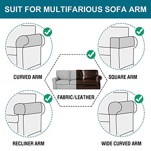 Turquoize Stretch Armrest Covers for Sofa & Chairs - Set of 2
