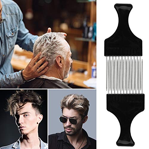 findTop 6-Pack Afro Hair Pick Comb Set - Metal Wide Teeth Styling Tool