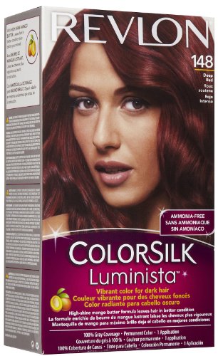 Revlon ColorSilk Luminista Hair Color Deep Red 1 Count – Vibrant, Ammonia-Free Permanent Hair Dye
