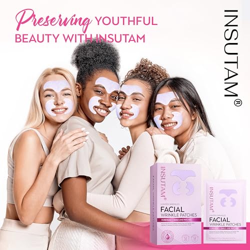 Insutam Forehead & Smile Line Wrinkle Patches - Overnight Anti-Aging Care
