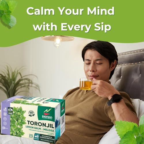 Hanan Lemon Balm Tea - 25 Herbal Teabags for Relaxation