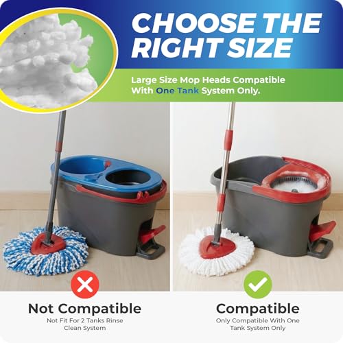 5-Pack O-Cedar EasyWring Mop Head Replacements - Machine Washable