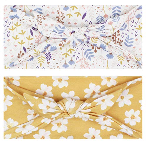 Blossom Maven Thread 4-Inch Wide Workout Headbands for Women 2-Pack