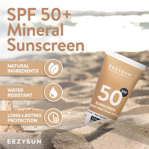 EEZYSUN Mineral Sunscreen SPF 50 - Non-Greasy Face & Body Protection