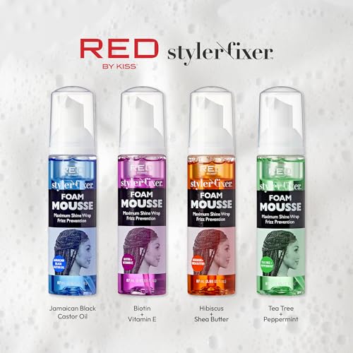 Red by Kiss Foaming Mousse - Travel Size, Frizz Control & Shine